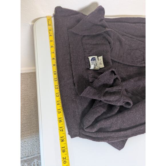 The North Face 100% Wool Purple Brown Button Cardigan Sweater Women XL Outdoorsy - Picture 14 of 14